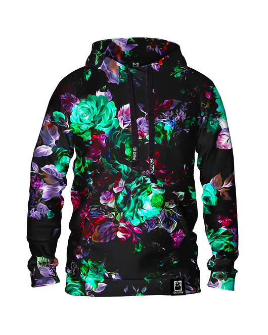 bluzy męskie Męska Bluza z kapturem DR.CROW Akwarele