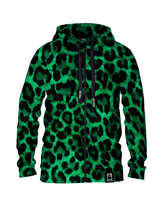 bluzy męskie Męska Bluza Expres Zamek DR.CROW Green Panther