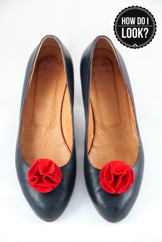 Felt Flower - Red - klipsy do butów HowDoILook