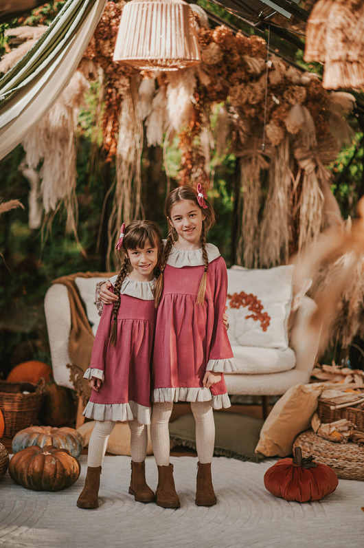 sukienki dla dziewczynki Sukienka flower raspberry