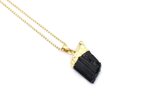 Colare Turmalin złoto Brazi Druse Jewelry