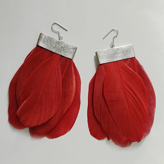 kolczyki z piórami PIÓRKO kolczyki