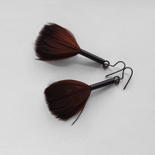 kolczyki z piórami PIÓRKO kolczyki