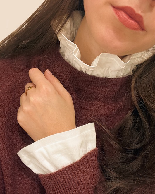 komplety damskie Eleganckie mankiety + kołnierzyk, bawełna