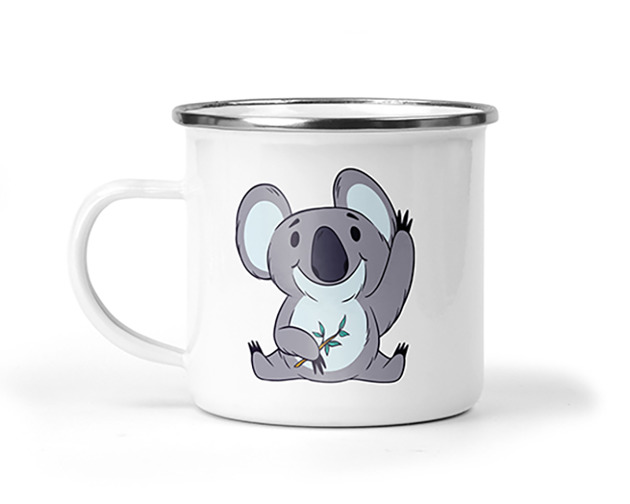 kubki Kubek metalowy cute koala