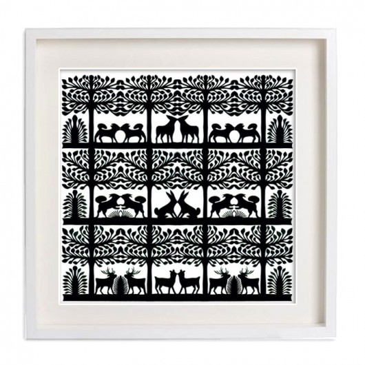 his Majesty's FOREST (Kurpie Art Papercut) na ludowo