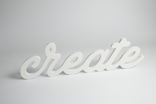 CREATE - dekoracyjny drewniany napis na ścianę  Ledon