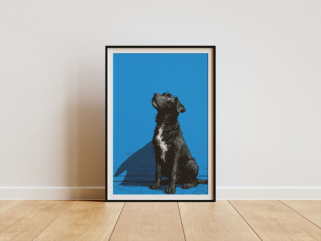 plakaty Plakat - Blue Doggie