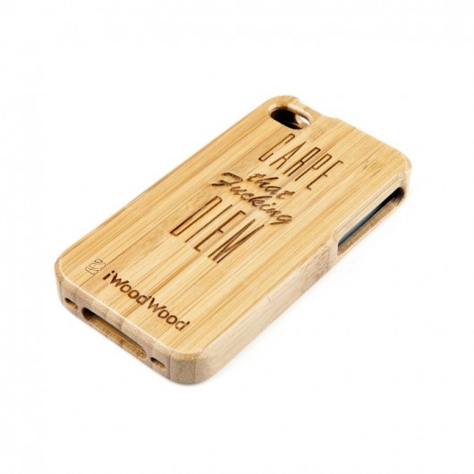 Carpe That f*cking Diem - drewniany iphone 4/4s iWoodWood