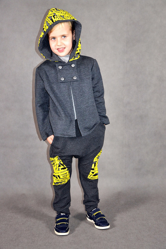   Dresowe Baggy Policyjne Taśmy JJFashion