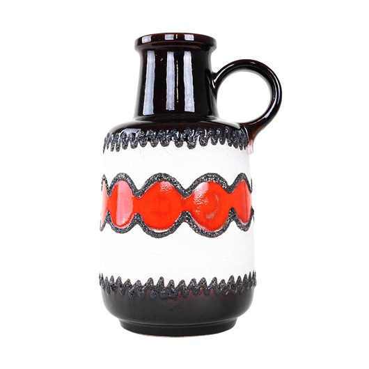 wazony Wazon ceramiczny z uchwytem, niemiecki design, lata 60,  West Germany