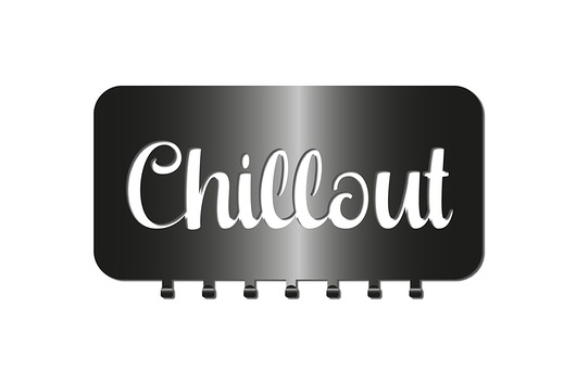 wieszaki Nowoczesny Wieszak Z Kolekcji Simple Pełny Napis Chillout