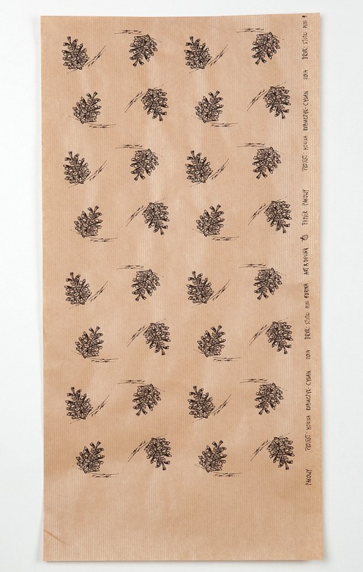"Szyszka" - drukowany papier pakowy 5 arkuszy Studio Mini Forma