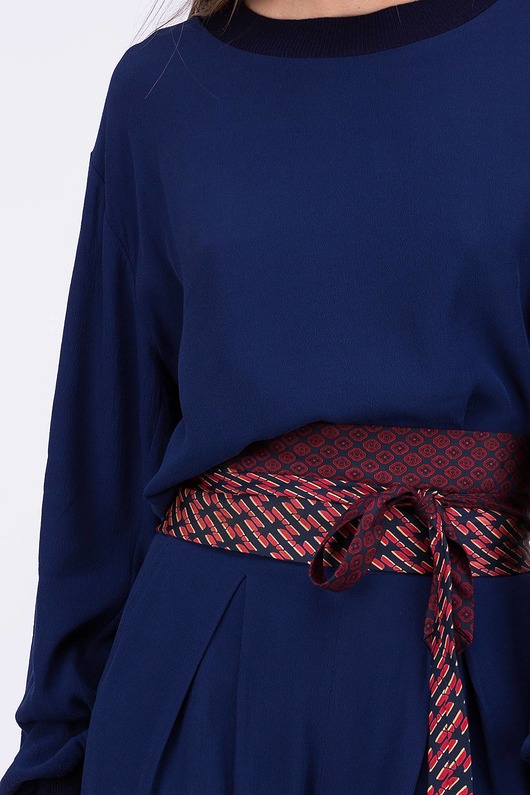 Pasek Tie-Belt czrwono-granatowy ASKAparis