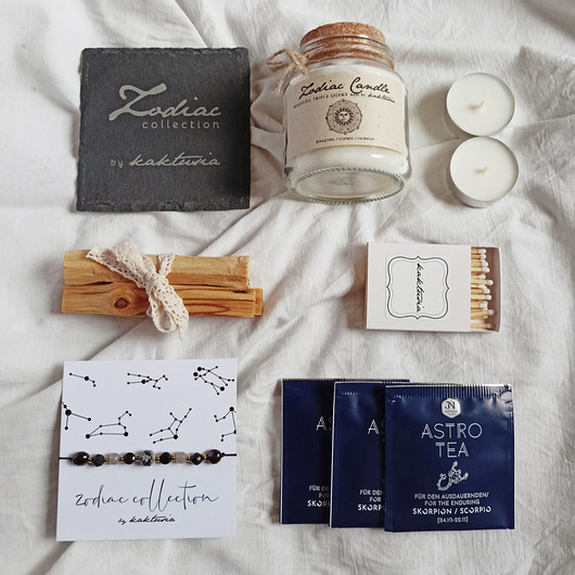 bransoletki z kamieni naturalnych SKORPION - kaktusiowy box prezentowy