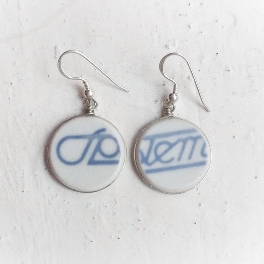 Kolczyki ceramiczne Społem biżuteria z talerzy