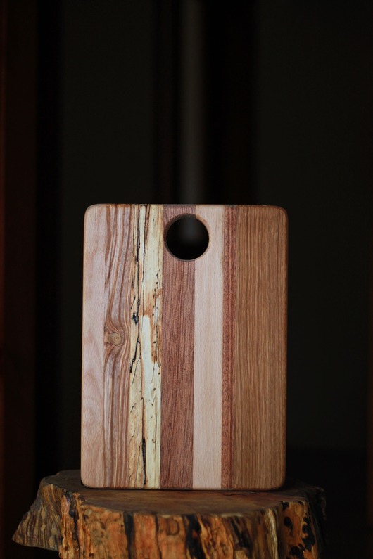 Deska kuchenna wielokolorowa z oczkiem wood home handmade