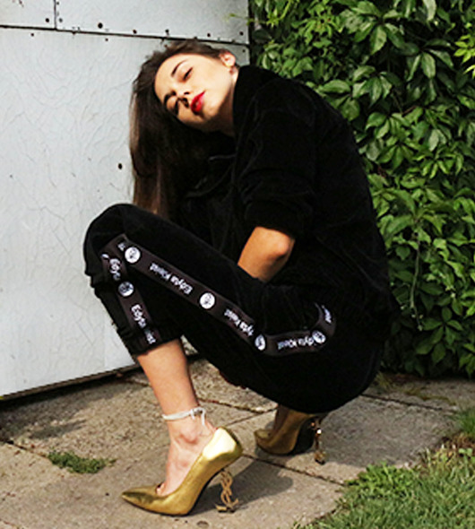 spodnie dresowe damskie Damskie dresy welurowe Black