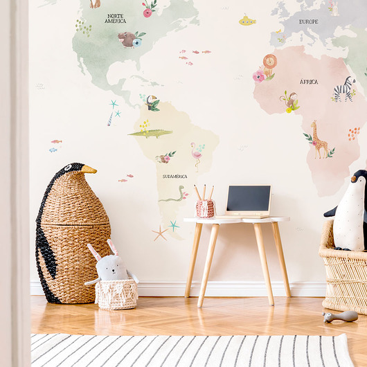 Mural Little World Motif