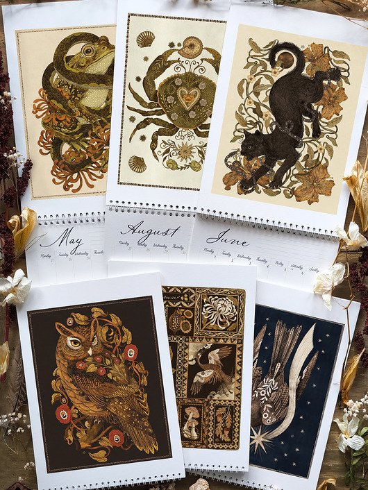 kalendarze i plannery Kalendarz 2026, Kalendarz ścienny, kalendarz fauna i flora, 2 wersje: PL i ANG