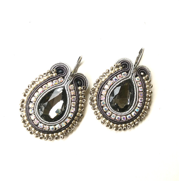 kolczyki soutache Sutaszowe kolczyki AVERO