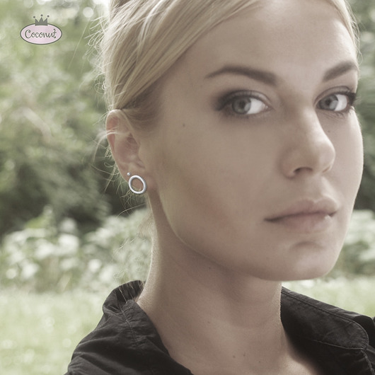 kolczyki srebrne Kolczyki ECLIPSE srebro 925 sztyfty lekkie