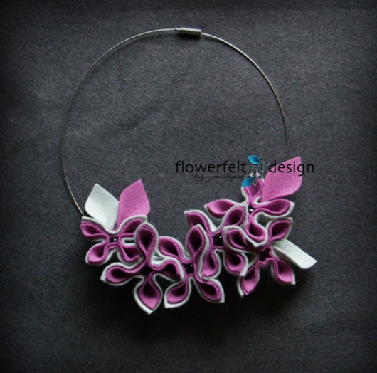 wrzosowoszary-... Autorska FlowerFelt Design