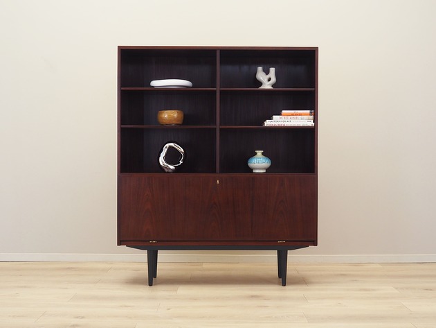 regały i półki Regał mahoniowy, duński design, lata 70, produkcja: Omann Jun