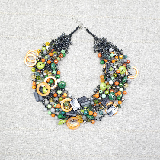 kolie 6022 Artystyczny Naszyjnik "Leśne Echa"