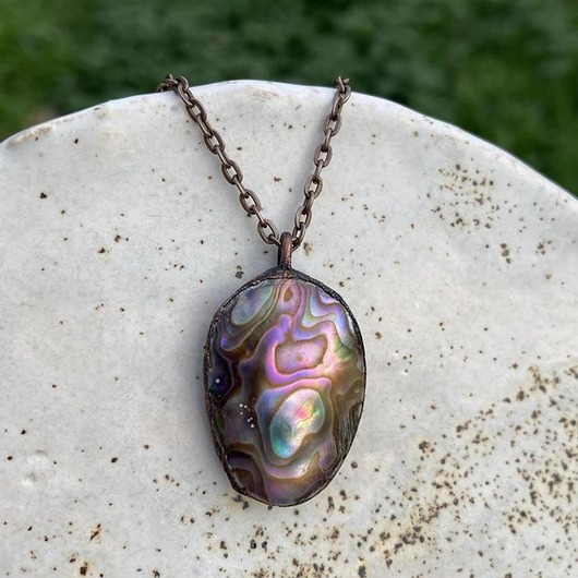 wisiory Naszyjnik Muszla Abalone 2