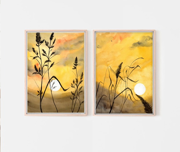 obrazy Zestaw 2 akwareli