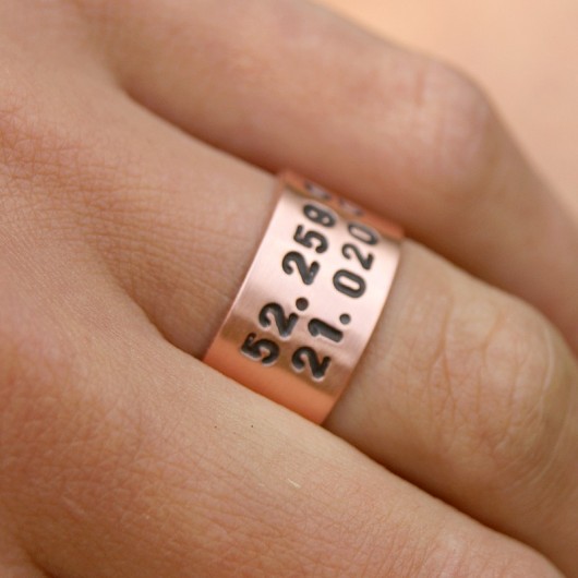 Obrączka personalizowana - copper  SHEandHE