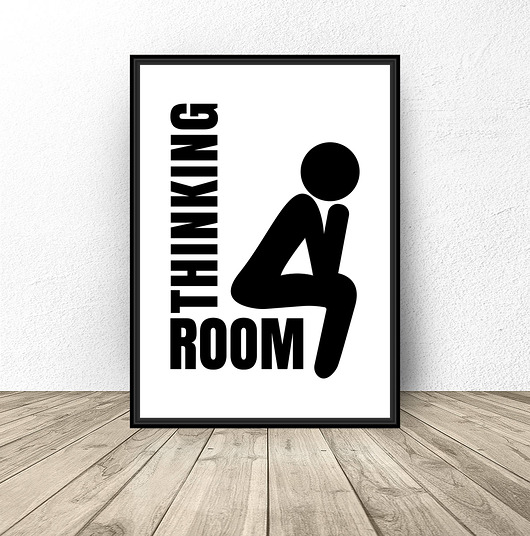 Plakat do łazienki "Thinking room" scandiposter