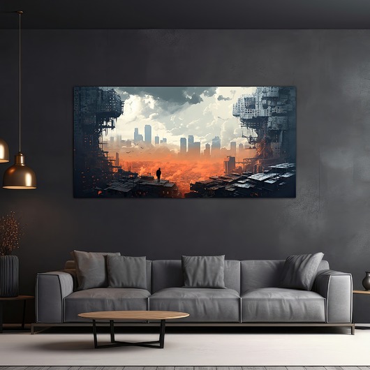 plakaty Futurystyczna Japonia, Cyberpunk - Plakat - Loft, Minimalizm