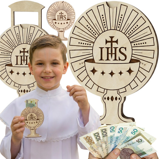 komunia - pozostałe Pudełko Koperta na Pieniądze Gotówkę Prezent Komunię Świętą dla Dziecka