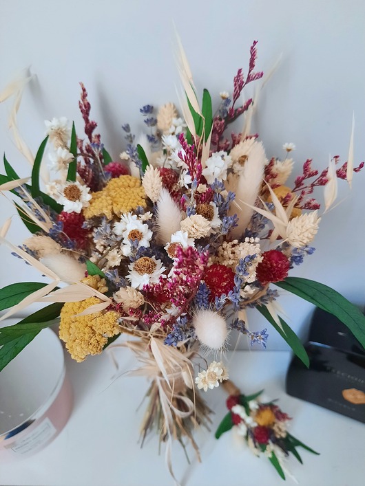 Ślub - inne Bukiet z suszonych kwiatów