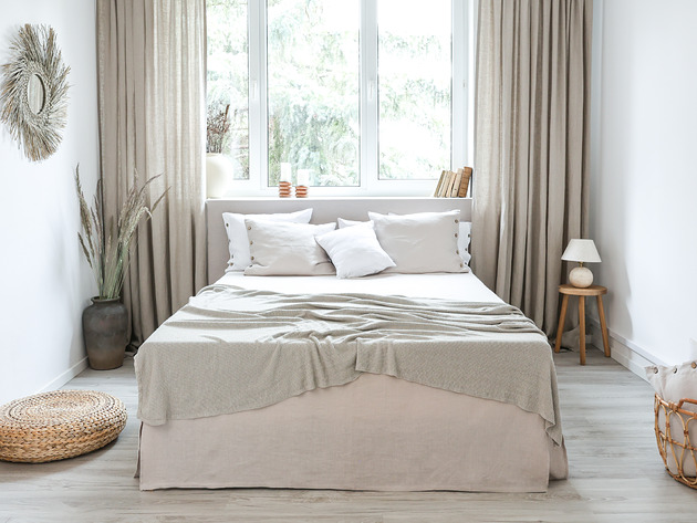 koce i narzuty Lniany pled NATURAL LINEN