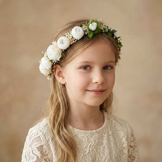 wianki komunijne Asymetryczny wianek komunijny