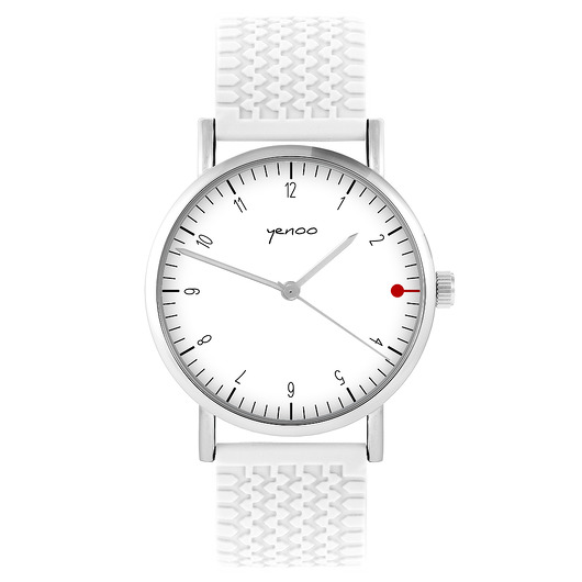 zegarki unisex Zegarek - Simple biały - silikonowy, biały