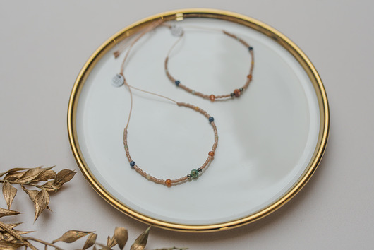 bransoletki z kamieni naturalnych Bransoletka Dobrobyt - Agat Piryt Granat Szafir Amazonit