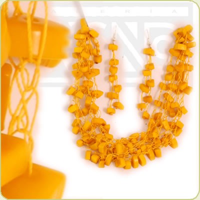 n17 - Komplet z orzecha tagua Galeria Macondo