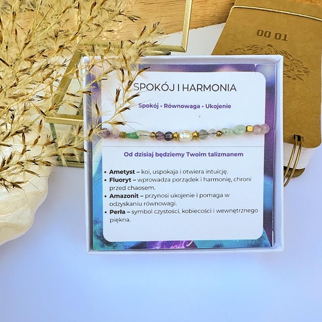 bransoletki z kamieni naturalnych Bransoletka z kamieni, amulet SPOKOJU