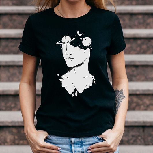 t-shirt damskie Koszulka damska organiczna Przestrzeń umysłu