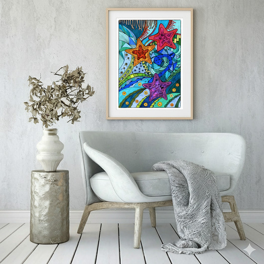 grafiki i ilustracje 52. OCEAN - rysunek, plakat.