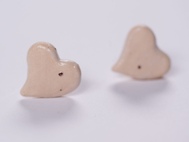 kolczyki ceramiczne Kolczyki ceramiczne serca