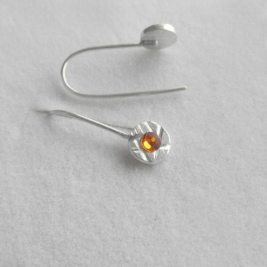 kolczyki z kamieniami Kolczyki OKRĄG