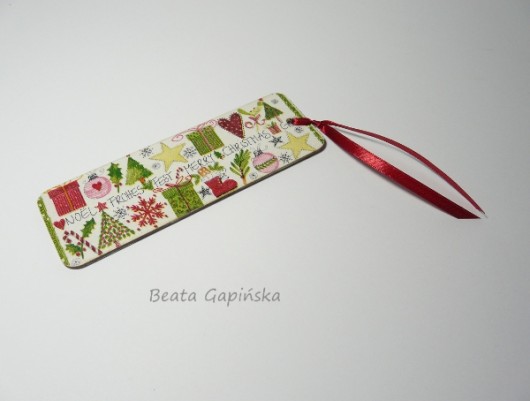 Zakładka do książek - Merry Christmas Beata Gapińska