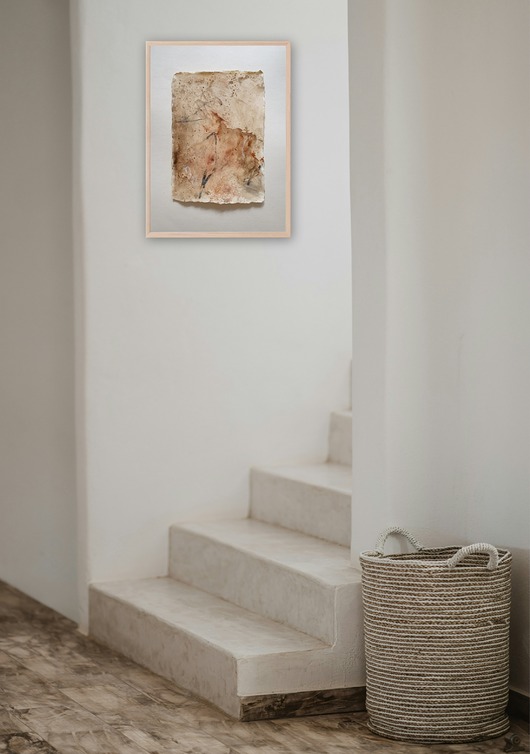 obrazy Abstrakcja wabi sabi nr 07, pigmenty ziemne, akryl