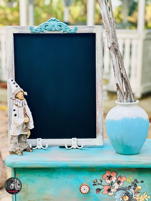 Ozdoby na ścianę Tablica kredowa na domowe zapiski, ozdobny dekor, shabby chic, na zamówienie