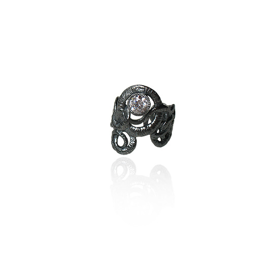 Regulowany pierścień z cyrkonią- Rita KOS jewellery
